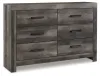 Ashley Furniture B440-31 Wynnlow - Six Drawer Dresser - Gray