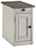 Ashley Furniture T637-7 Bolanburg - Chair Side End Table - Door - White / Brown / Beige