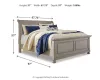 Ashley Furniture B733B32 Ashley Furniture B733B32 Lettner - Queen Sleigh Bed - Light Gray