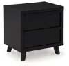 Ashley Furniture B1013-92 Danziar - Two Drawer Night Stand - Black