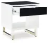Ashley Furniture T756-3 Gardoni - Rectangular End Table - White / Black