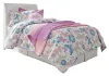 Ashley Furniture B129/63/B100-21 Anarasia - Twin Sleigh Headboard with Bolt on Bed Frame - White