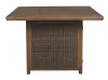 Ashley Furniture P750-665 Paradise Trail - Square Bar Table w/Fire Pit - Medium Brown