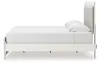 Ashley Furniture PCB3381B8 Ashley Furniture PCB3381B8 Zuraleus - King Upholstered Panel Platform Bed With Roll Slats - White