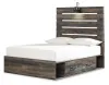 Ashley Furniture B211B12 Ashley Furniture B211B12 Drystan - Full Panel Bed With 4 Side Drawers - Brown / Beige