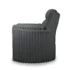 New Classic U5482-18-BLK Embrace - Swivel Accent Chair - Charcoal
