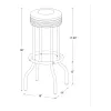 CoasterEveryday 2299R Retro - Upholstered Metal Swivel Bar Stool (Set of 2) - Red