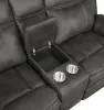 CoasterEveryday 603504-S3 Lawrence - 3 Piece Upholstered Reclining Sofa Set - Charcoal