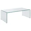 CoasterEssence 705328 Ripley - Rectangular Tempered Bent Glass Coffee Table - Clear