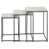 CoasterElevations 936016 Medora - 3 Piece Marble Top Nesting Table Set - White