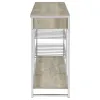 Coaster Fine Furniture 182275 Melrose - 2-Drawer Home Bar Storage With Wine Rack Gray - Gray