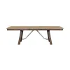 Intercon TR-TA-4296-DWS-SET Transitions - Trestle Dining Table - Driftwood / Sable