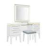 Liberty Furniture 781-BR-VN Reflections - 3 Piece Vanity Set - Pearl White & Rhinestone