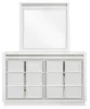 Ashley Furniture B822B1 Chalanna - Dresser And Mirror - White