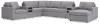 Ashley Furniture 92104S48 Ashley Furniture 92104S48 Modmax - 8-Piece Sectional With Audio System And Raf Corner Chaise - Granite