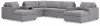 Ashley Furniture 92104S31 Ashley Furniture 92104S31 Modmax - 8-Piece Double Chaise Sectional With Audio And Storage Consoles - Granite