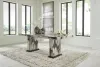 Ashley Furniture PCD581D4 Jeshina - Dining Table - Dark Brown / Beige