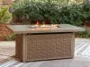 Ashley Furniture PCP790-773 Laguna Heights - Rectangular Fire Pit Table - Beige
