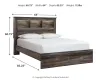 Ashley Furniture B211B16 Ashley Furniture B211B16 Drystan - Queen Panel Bookcase Bed - Brown / Beige