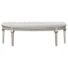 Coaster Fine Furniture 223396 Evangeline - Curved Fabric Upholstered Bench - Silver Oak