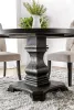 Furniture of America CM3840RT-TABLE Nerissa - Round Table - Antique Black / Beige