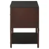 Coaster Fine Furniture 930221 Zimmerlee - 2-Drawer Side Table with Shelf - Rust Brown