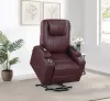 Coaster Fine Furniture 609479P Armstrong - Upholstered Power Lift Massage Recliner - Wine Red
