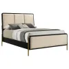 Coaster Fine Furniture 224331KECRM Arini - Eastern King Panel Bed - Cream And Black