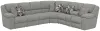 Jackson Furniture Industries 15/36/37/38-28 Quinn - 3 Piece Reclining Sectional With 4 Reclining Seats, Storage Arms, Storage Console With Lights, And Drop Down Table - Nature