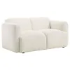 Coaster Fine Furniture 509812 Dorset - Fabric Upholstered Round Track Arm Loveseat - White