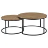 Coaster Fine Furniture 736030 Lainey - 2 Piece Round Nesting Coffee Table - Mango