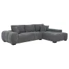 Coaster Fine Furniture 509965B2 Octavia - RAF Chaise With Pillows, Box 2 of 2 - Charcoal Gray