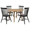 Coaster Fine Furniture 122500-S5B Andrews - 5 Piece Round Dining Table Set - Light Ash And Black