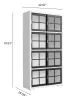 Pulaski Furniture P021773 Pulaski Accents - 4-Shelf Sliding Door Bookcase - White / Black