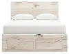 Ashley Furniture B2310B9 Ashley Furniture B2310B9 Lawroy - Queen Panel Bed With Storage Footboard And 2 Under Bed Storage Units - Light Natural