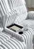 Ashley Furniture PC4280496 Rhines Falls - Double Reclining Power Loveseat With Console - Alloy