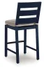 Ashley Furniture PCP587-124 East Beach - Barstool (Set of 2) - Blue