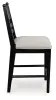 Ashley Furniture PCD824-724 Ashley Furniture PCD824-724 Greddinton - Upholstered Barstool (Set of 2) - Black