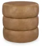 Ashley Furniture A3000791 Ummi - Swivel Accent Ottoman - Caramel