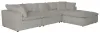 Jackson Furniture Industries 4445/31/59/28/4-26 Jackson Furniture Industries 4445/31/59/28/4-26 Posh - 4 Piece Modular Sectional With 1 Armless, 2 Corners, 1 Cocktail Ottoman - Dove