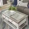 Liberty Furniture 824-OT1010 Heartland - Rect Ceiling Tile Cocktail Table - Antique White / Tobacco Tops