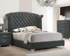 CoasterEveryday 223381Q Melody - Upholstered Queen Wingback Bed - Gray