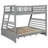 CoasterEssence 460182 Ashton - 2-Drawer Wood Twin Over Full Bunk Bed - Gray