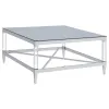 Coaster Fine Furniture 709728 Lindley - Square Tempered Mirror Acrylic Coffee Table - Chrome