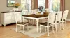 Furniture of America CM3216T Harrisburg - Dining Table With Butterfly Leaf - Vintage White / Dark Oak