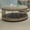 Liberty Furniture 754-OT1010 Harlow - Round Cocktail Table - Sandstone & Satin Nickel