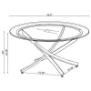 CoasterEveryday 707888-S2 Brooke - 2 Piece Round Glass Top Coffee Table Set - Brass