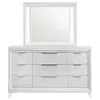 Coaster Fine Furniture 224963M Marmore - 9-Drawer Dresser And LED Mirror - White