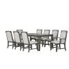 New Classic 40-D1605-D6C New Classic 40-D1605-D6C Lisbon - 7 Piece Dining Room Set (Rectangle Dining Table With 4 Chairs & 2 Arms Chairs) - Dark Gray / Gray