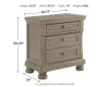 Ashley Furniture B733-92 Lettner - Two Drawer Night Stand - Light Gray